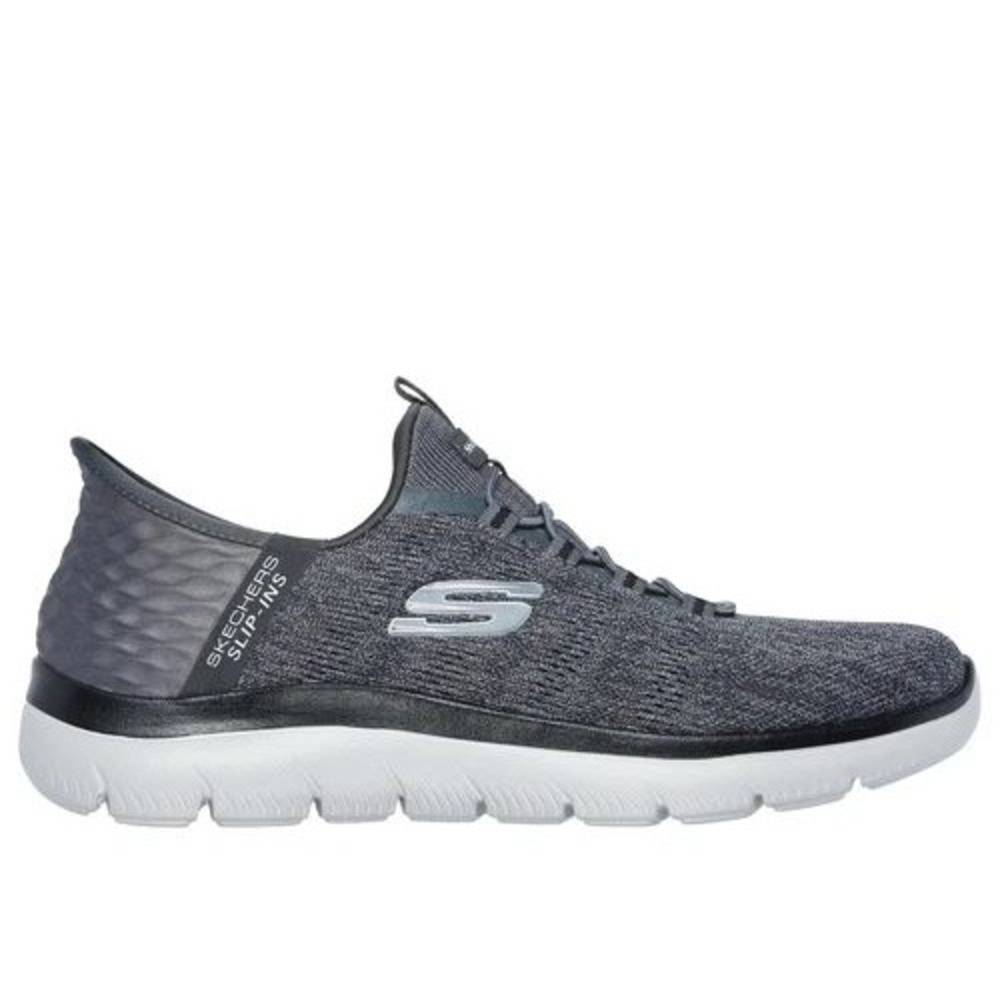 Skechers Slip-ins Summits Key Pace Sz 12 Charcoal SN 232457 Walking Gym Run New